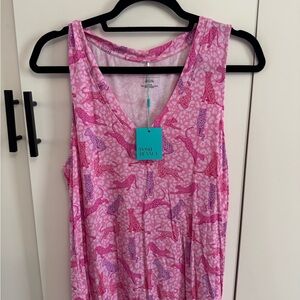 NWT Pink Patterned Sleeveless Dress